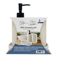 thumbnail image 3 of Mainstays By Becky G. & Alejandra 3-Piece Bath Accessory Set, White, 3 of 13