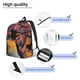 thumbnail image 3 of Disketp Abstract Pattern Penguin print Canvas Backpack Lightweight Travel Daypack Student Rucksack Laptop Backpack-, 3 of 5