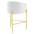 thumbnail image 5 of Modway Savour 29" Tufted Performance Velvet Stainless Steel Bar Stool in White, 5 of 9