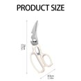 thumbnail image 2 of 1PC Scissors Household Stainless Steel Kitchen Scissors Multifunctional Chicken Fish Meat Bone Strong Elbow Chicken Bone Scissors Beige, 2 of 8