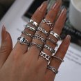 thumbnail image 4 of Graflsoa Vintage Geometric Elephant Knuckle Ring Set - 14Pcs Retro Alloy Silver Rings for Trendy Fashion Statement, 4 of 6