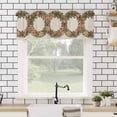 thumbnail image 4 of Seahorse Pine Cone Valances for Windows Candy Green Pine Branch Vintage Winter Rod Pocket Curtain Valance Window Treatment Short Curtains for Kitchen Living Room, 60"x18", 4 of 5