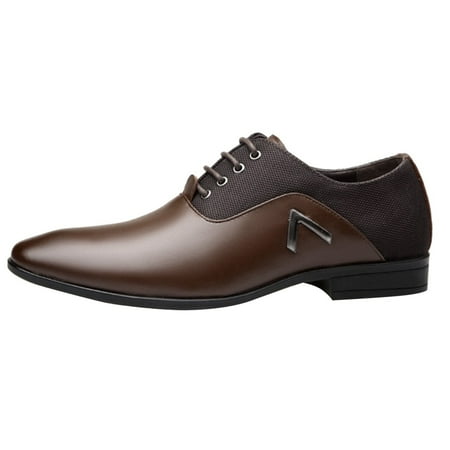 

Entyinea Mens Dress Shoes Cushioned Casual Slip-on Leather Loafer Brown 41