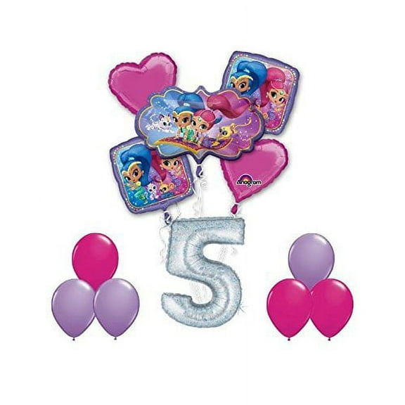 SHIMMER AND SHINE Happy 5th Birthday Party 12 pc Balloons Decoration