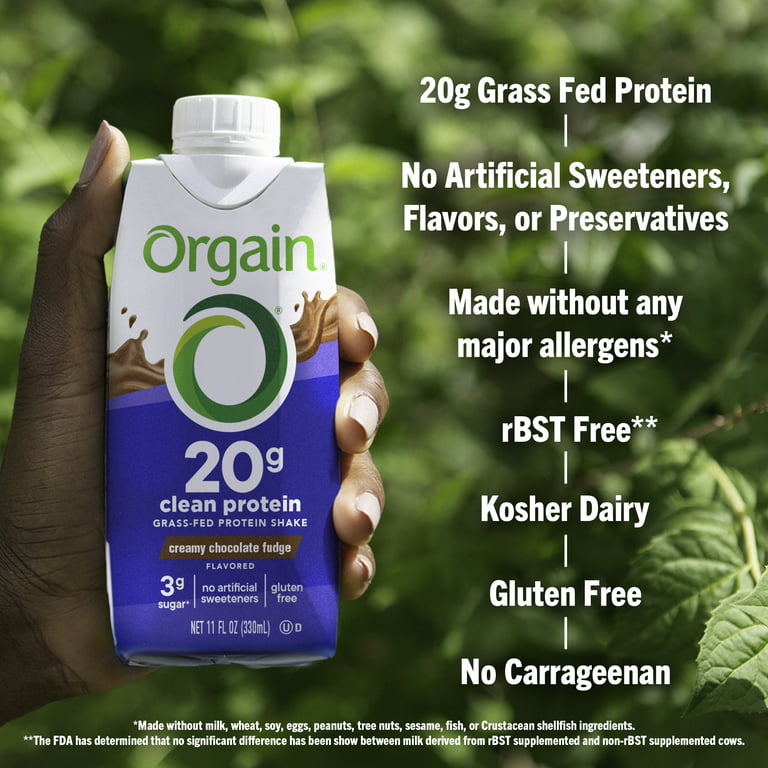 Orgain Grass Fed Clean Protein Shake Creamy Chocolate Fudge Meal