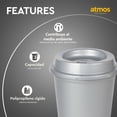 thumbnail image 2 of Vaso para café con Tapa | Vaso Cafetero de plástico de 16 Oz. | Vaso reusable tipo termo para café, té y agua | Libre de BPA | Paquete de 100 vasos color Plata, 2 of 6