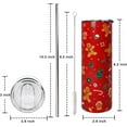 thumbnail image 2 of Christmas Gingerbread Man Holiday Skinny Tumbler with Lid and Straw Merry,20 ozChristmas Snowman Coffee Mug Cup,Christmas Holiday Gift, 2 of 6