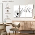 thumbnail image 4 of Elephant Stock Flying Dandelion Wall Art - Horizontal Multi Panel Canvas - Living Room Wall Decor - Floral And Botanical Multi Panel - White And Black Decor - 38" x 24", 4 of 4