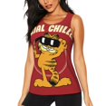 thumbnail image 1 of Cute Cartoon Garfield Funny Workout Gym Fitness Weightlifting Gift Tank Top-Small, 1 of 5
