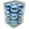 thumbnail image 1 of 12 Pack 60mm Plastic Ornaments - Light Blue, 1 of 1