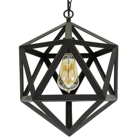 Stella Black Chandelier - Best Choice Products 12in Industrial Wrought Iron Chandelier Light Fixture for Home, Dining Room, Cafe - Black