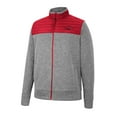 thumbnail image 2 of Men's Colosseum Gray/Cardinal Arkansas Razorbacks Putter Herringbone Full-Zip Jacket, 2 of 3