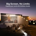thumbnail image 3 of Portable 4K Mini Projector with 300 Lumens Built-in speakers with surround sound, Apps, Full HD 1080P Support, 180° Rotation, Works with Smartphones, HDMI, and USB - White, 3 of 8