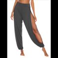 thumbnail image 1 of Pantalones Harén con Abertura Alta para Mujer, Pantalones Harén Hippies. Gris Oscuro XXXL, 1 of 7