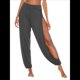 thumbnail image 1 of Pantalones Harén con Abertura Alta para Mujer, Pantalones Harén Hippies. Gris Oscuro XL, 1 of 7
