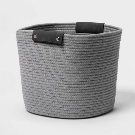 3 Pack 13" Decorative Coiled Rope Basket Gray - Brightroom™