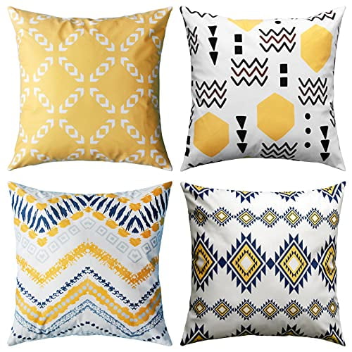 modern metal zipper Mustard Tribal Print Pillow Cover // hand made home global home decor yellow throw pillow boho style