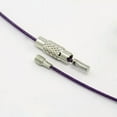 thumbnail image 3 of U8MO 100x Steel Wire Necklace Cord Nice For DIY Jewelry Making With Screw Clasp 17.5"-Purple, 3 of 3