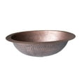 thumbnail image 4 of SINDA Antique Copper Oval Shape Bathroom Sink, 16 Gauge Thick, Hammered,Drop-In or Undermount with Pop-Up Drain, 4 of 6