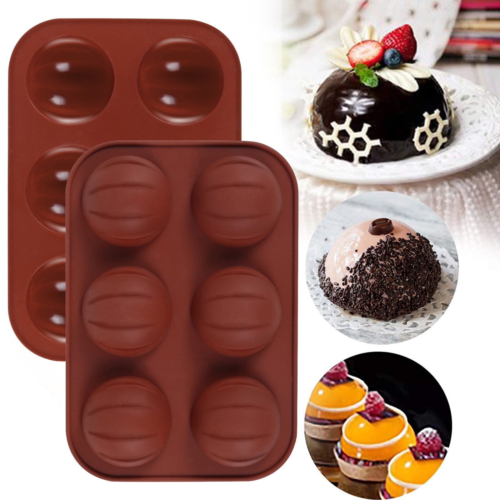 Befoka Half Ball Sphere Cake Silicone Mold Festival Party Food Grade Silicone Cake Mold Muffin Cookie Baking Mould Pan For Chocolate Cake Jelly Pudding Walmart Com Walmart Com
