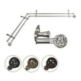 thumbnail image 1 of 3/4" Dia Adjustable Corner Window Double Curtain Rod 28 to 48" (each side) in Satin Nickel with Matthias Finials,(4788-285-CR), 1 of 4