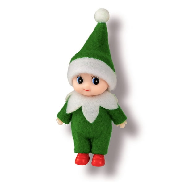 LitoMagic Muñeco Duende Bebé Navideño con Mono Verde