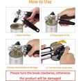 thumbnail image 3 of Manual Can Opener, Food-safe Stainless Steel, Smooth Edge, Can Opener Bottle Opener With Non-slip Handle And Ergonomic Rotation Knob For Elderly(black, 3 of 5