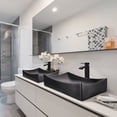 thumbnail image 2 of Aquaterior 26" Rectangle Bathroom Vessel Sink Ceramic Vanity Basin Drain 2 Pack, 2 of 10