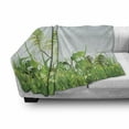 thumbnail image 3 of Rainforest Soft Flannel Fleece Blanket, Graphic Plant Landscape at Summertime Natural Grassland Garden Field Theme Print, Cozy Plush for Indoor and Outdoor Use, 50" x 60", Green Blue, by Ambesonne, 3 of 6