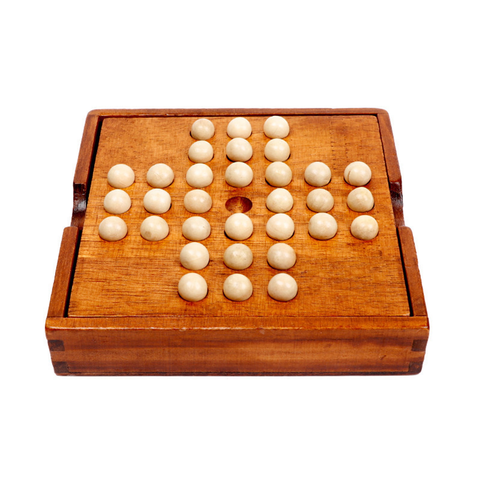 Solitaire Game Wooden Marble Solitaire Chess Games Gift Entertainment Toy UK 