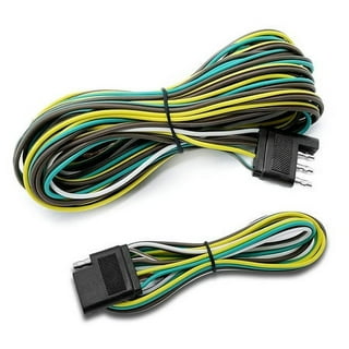 Flat Trailer Light Cable Wiring Harness 100 Feet 14 AWG 4 Wire CCA 