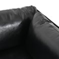 thumbnail image 5 of 39" Vintage Black Faux Leather Lounge Chair with Polyester and PU Leather Upholstery, Solid Wood Frame and Steel Legs, Perfect for Living Room, Bedroom, or Office, 5 of 5