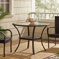 thumbnail image 4 of Small balcony coffee table, rattan storage table, simple outdoor glass table, 4 of 8