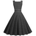 thumbnail image 2 of UPPADA Women's Classic Tea Dress Short Sleeve Swing Cocktail Party Dresses 1950s Retro Vintage Polka Dot 1950s Rockabilly Prom Midi Dress, 2 of 7