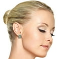 thumbnail image 2 of Galaxy Gold 14K Solid Gold Natural Green Amethyst Drop Earrings for Women - White Gold Fine Jewelry, 2 of 2