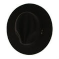 thumbnail image 4 of Sombrero Fedora Gorro de Panamá Borde Ancho con Cinta de Cuero Estilo Retro Navidad para Mujer Negro Soledad sombrero fedora de lana mujer hombre, 4 of 10