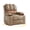 Khaki, variant on 22" Extra-Large Swivel Recliner Chair with Heat & Massage, 360° Manual Rotation, 30° Rocking Function, PU Leather, Remote Control