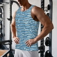 thumbnail image 5 of Salouo Ocean on Striped for Men's Tank Tops,Sleeveless Muscle Shirts for Men Quick Dry Workout Tank Top Gym Muscle Tee Fitness Bodybuilding Sleeveless T Shirt-Small, 5 of 7