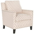 thumbnail image 3 of SAFAVIEH Buckler Club Chair Silver Nail Head Peach Pink / White, 3 of 7