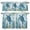 Turquoise Blue, variant on Mexican Serape Kitchen Curtains, Kitchen Curtains and Valances Set of 3, Colorful Stripes Vertical Lines Abstract Light Filtering Tailored Tier Curtain 24 Inch Length Drapes for Cafe Sink Bedroom