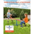 thumbnail image 3 of Seesaw 360° Rotating Teeter Totter - 100lbs Capacity - Dual Seat, Ages 3+, Outdoor Play Equipment, Stable Metal Design, 3 of 6