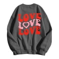 thumbnail image 4 of Futezty Women Love Sweatshirt Valentines Shirts Funny Graphic Casual Crewneck Pullover Lightweight Tops Blouse, 4 of 5