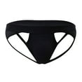 thumbnail image 2 of Vedolay Men Panties Men's Super Thin Slim Fit No Pouch Triangle Bikini and Briefs,Black L, 2 of 3