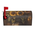 thumbnail image 2 of Lsque Rustic Sunflower Bouquet Mailbox Cover Standard Size ,Magnetic Mailbox Covers Post Wraps Letter Box Cover -21x18 in, 2 of 9