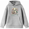 thumbnail image 4 of Sweets Bunny WIth Candy Basket   Boy's Heather Gray Long Sleeve Hoodie-XXL, 4 of 6