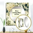 thumbnail image 3 of Designart "Trellis In Vintage Lace IV" floral Square Mirror For Wall Decor - Large White Square Mirror Printed Wall Decor - Cottage Square Living Room Mirror, 3 of 5