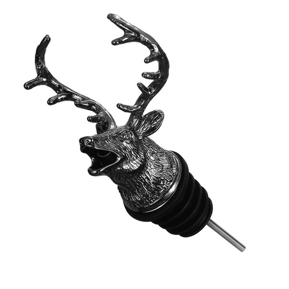 Aerator Pourer Spout Bottle Pourers for Alcohol Stainless Steel Deer