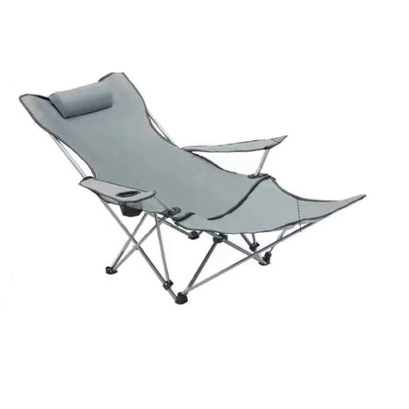Hippo Future Camping furniture,Reclining Camping Chair with Removable Footrest Lounge Chair with Headrest, Cotton Cushion, Portable Adjustable Folding Chairs for Adults - 21.65 x 21.65 x 27.56 in