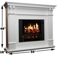 thumbnail image 2 of MagikFlame Electric Fireplace, Trinity White Mantel, 55"x48"x18", 2 of 4