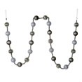 thumbnail image 1 of Vickerman M183587 6 ft. Pewter Stripe Ball Garland, 1 of 1